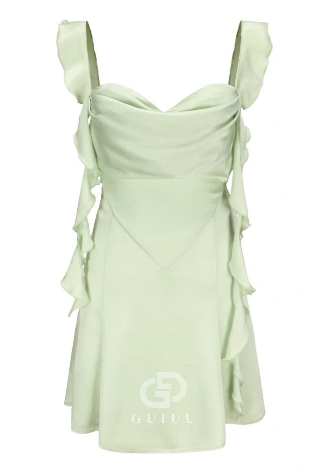 Cute Sheath Square Neck Short Homecoming Dress with Backless