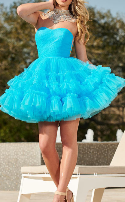 GH806 - Classic & Timeless Strapless Ball Gown Short Mini Homecoming Party Dress