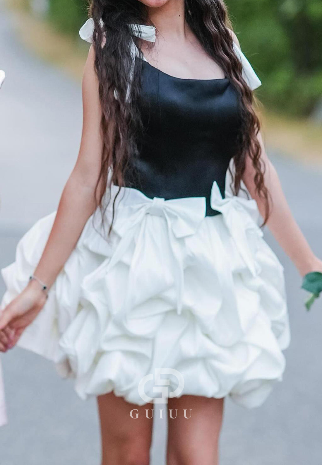 Spaghetti Straps Scoop Short Ruched Homecoming Dress