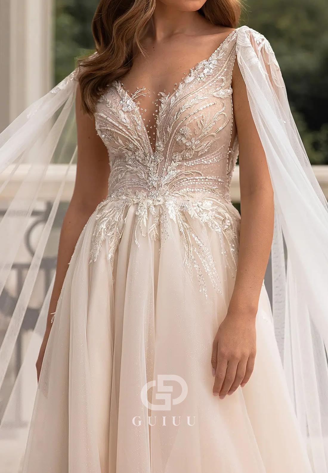 Spaghetti Straps Sweetheart Corset Tulle Lace Wedding Dress