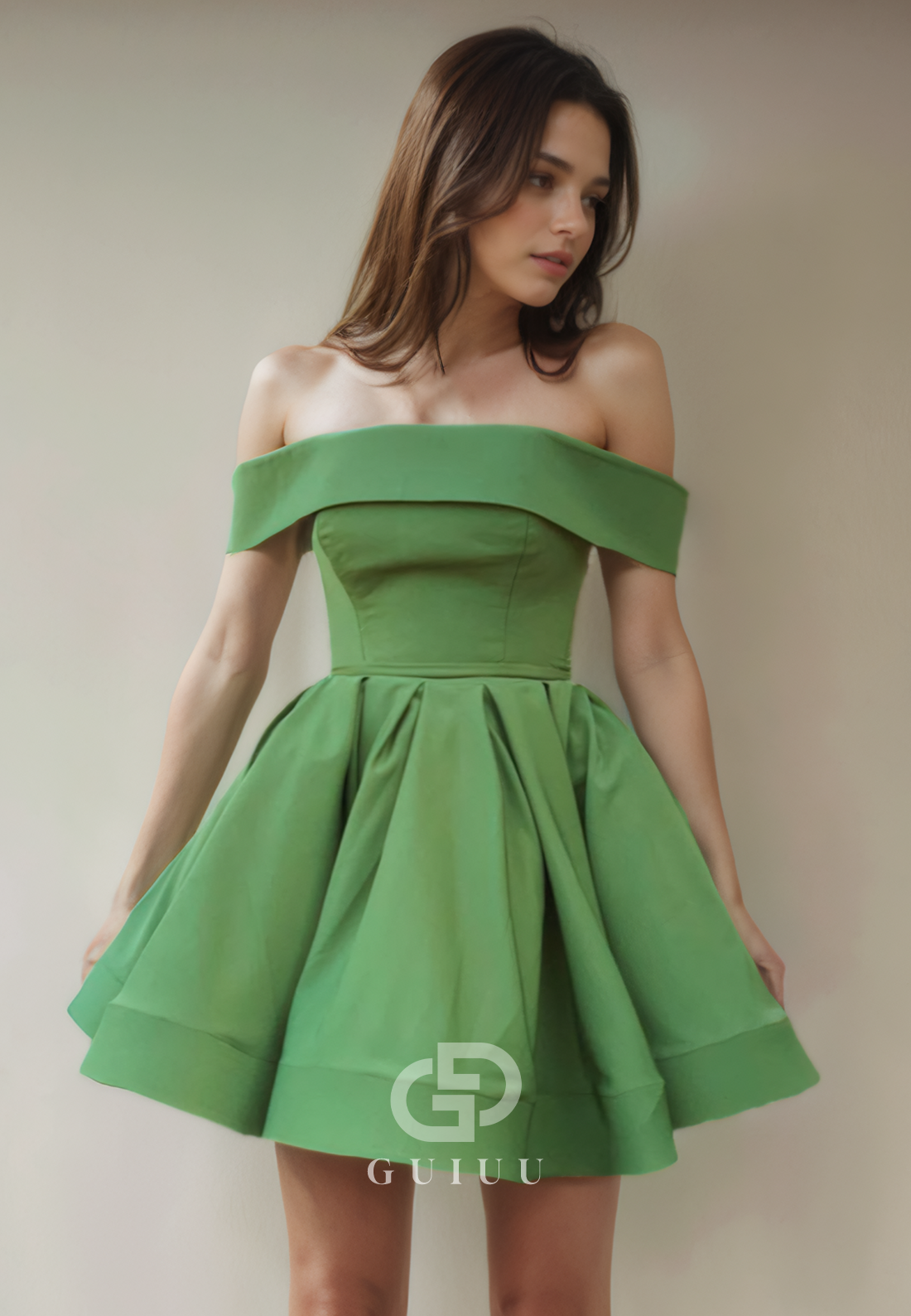 Simple & Casual A-Line Off Shoulder Sleeveless Homecoming Party Dress