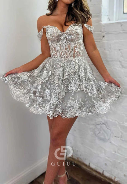Charming Sleeveless Sweetheart Corset Homecoming Dress