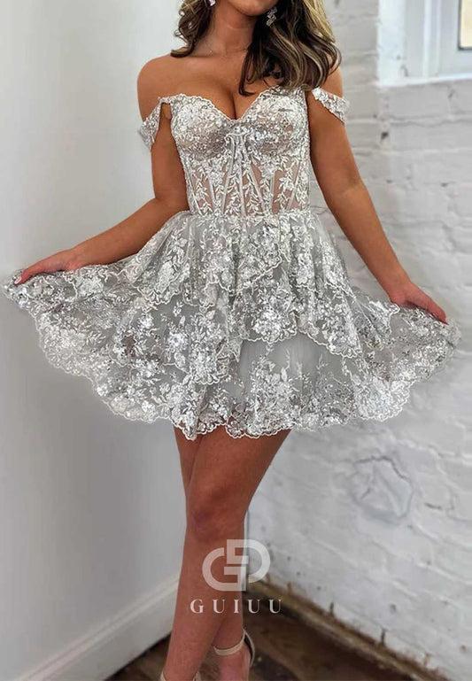 Charming Sleeveless Sweetheart Corset Homecoming Dress