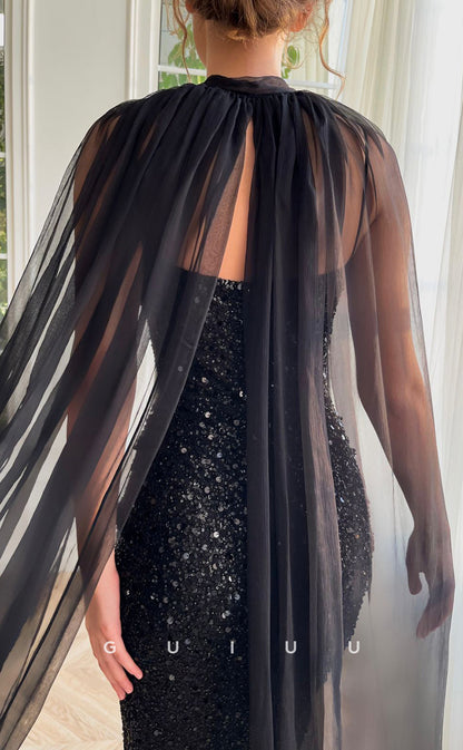 G2894 - Sexy Fitted V-Neck Sequins Glitter Black Prom Formal Dress With Overlay