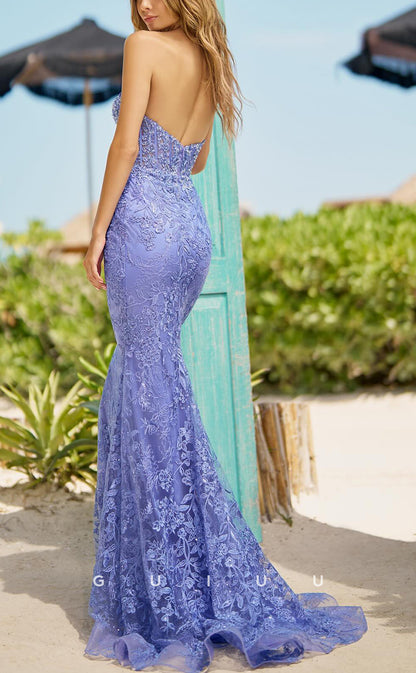 G3859 - Sexy & Hot Sheath Sweetheart Cut-Outs Floral Appliqued and Sequined Evening Party Prom Dress