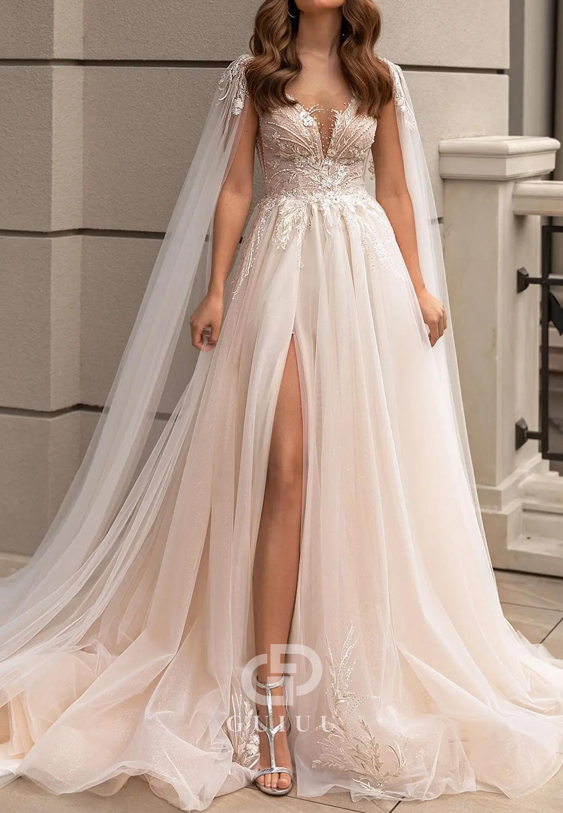 Spaghetti Straps Sweetheart Corset Tulle Lace Wedding Dress