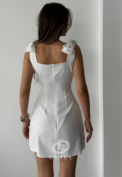 Spaghetti Straps Sweetheart Mini Party Dress