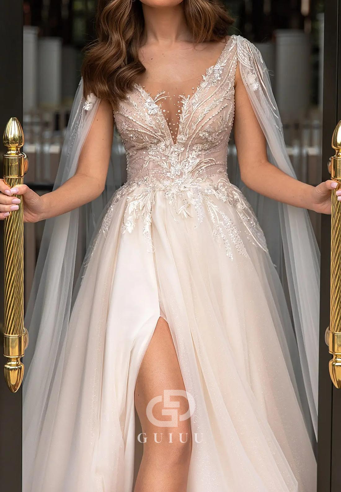 Spaghetti Straps Sweetheart Corset Tulle Lace Wedding Dress