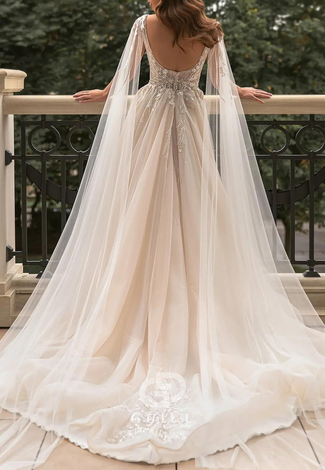 Spaghetti Straps Sweetheart Corset Tulle Lace Wedding Dress